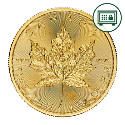 A picture of a 1 oz Gold Maple Leaf Coin (2024) - Secure Storage
